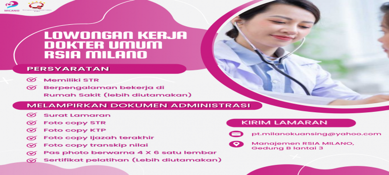 Lowongan Pekerjaan Dokter Umum Maret