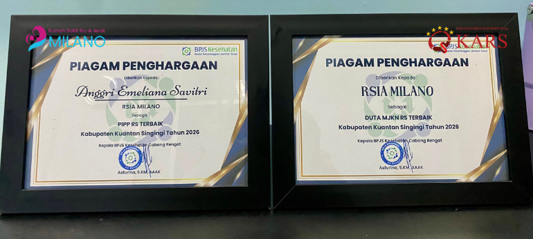 RSIA Milano Teluk Kuantan Raih Dua Penghargaan Bergengsi dari BPJS Kesehatan Tahun 2026